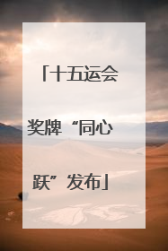 十五运会奖牌“同心跃”发布