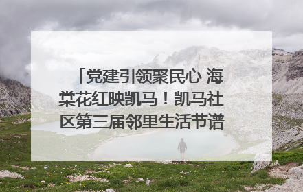 党建引领聚民心 海棠花红映凯马！凯马社区第三届邻里生活节谱写幸福新篇章