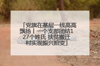 党旗在基层一线高高飘扬丨一个支部团结127个姓氏 扶贫搬迁村实现振兴嬗变
