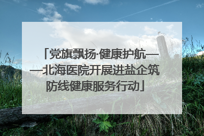 党旗飘扬·健康护航——北海医院开展进盐企筑防线健康服务行动