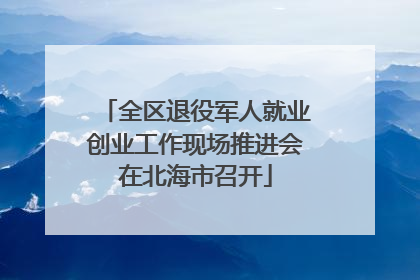 全区退役军人就业创业工作现场推进会在北海市召开