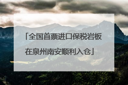 全国首票进口保税岩板在泉州南安顺利入仓