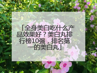 全身美白吃什么产品效果好？美白丸排行榜10强，排名第一的美白丸