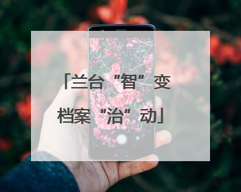 兰台“智”变 档案“治”动