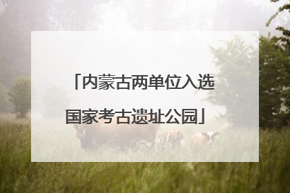 内蒙古两单位入选国家考古遗址公园