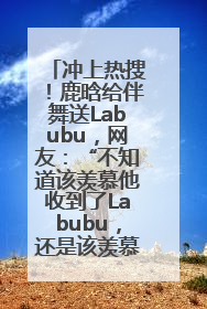 冲上热搜！鹿晗给伴舞送Labubu，网友：“不知道该羡慕他收到了Labubu，还是该羡慕鹿晗送他礼物”