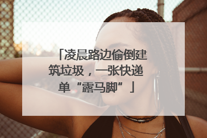 凌晨路边偷倒建筑垃圾，一张快递单“露马脚”