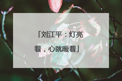 刘江平：灯亮着，心就暖着