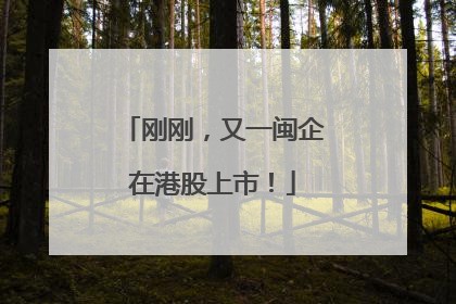 刚刚，又一闽企在港股上市！