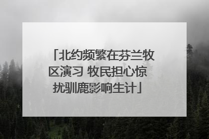 北约频繁在芬兰牧区演习 牧民担心惊扰驯鹿影响生计