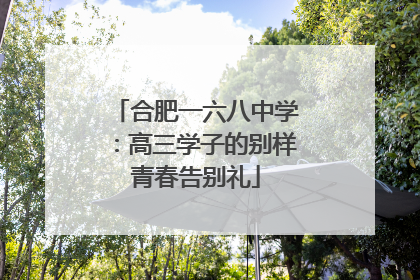合肥一六八中学：高三学子的别样青春告别礼