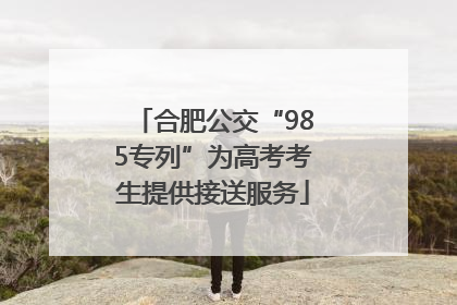合肥公交“985专列”为高考考生提供接送服务