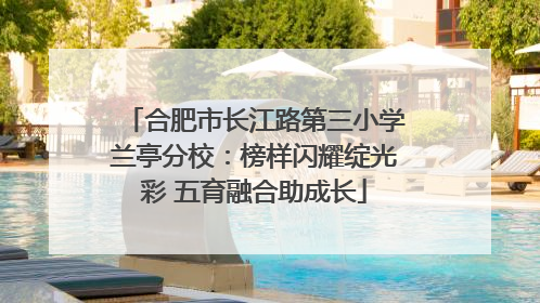 合肥市长江路第三小学兰亭分校：榜样闪耀绽光彩 五育融合助成长