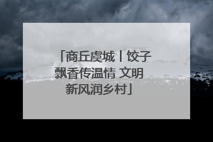 商丘虞城丨饺子飘香传温情 文明新风润乡村
