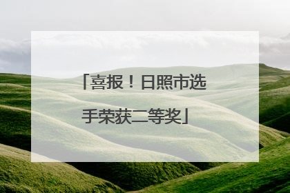 喜报！日照市选手荣获二等奖