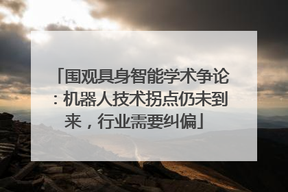 围观具身智能学术争论：机器人技术拐点仍未到来，行业需要纠偏