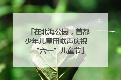 在北海公园，首都少年儿童用歌声庆祝“六一”儿童节
