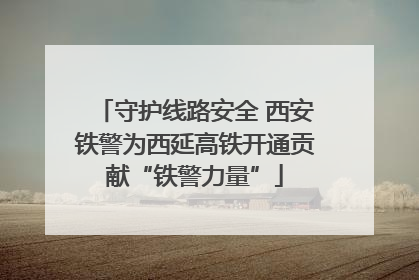 守护线路安全 西安铁警为西延高铁开通贡献“铁警力量”
