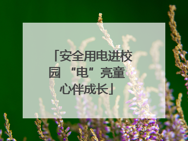 安全用电进校园 “电”亮童心伴成长