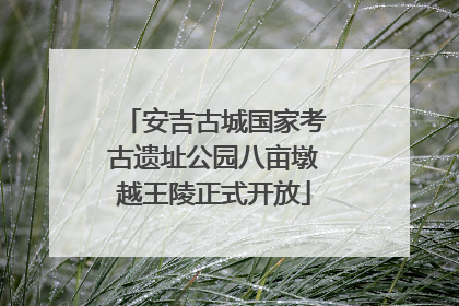 安吉古城国家考古遗址公园八亩墩越王陵正式开放