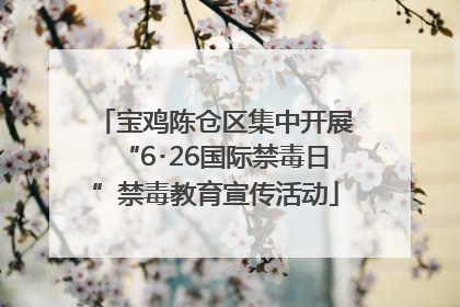 宝鸡陈仓区集中开展“6･26国际禁毒日”禁毒教育宣传活动