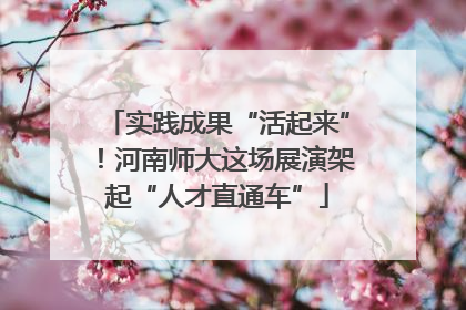 实践成果“活起来”！河南师大这场展演架起“人才直通车”