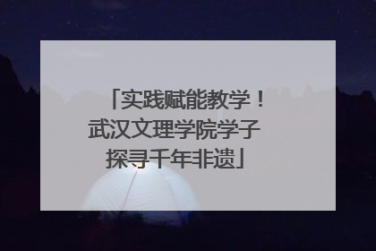 实践赋能教学！武汉文理学院学子探寻千年非遗