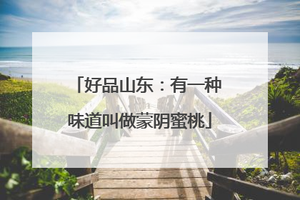 好品山东：有一种味道叫做蒙阴蜜桃