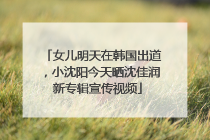 女儿明天在韩国出道，小沈阳今天晒沈佳润新专辑宣传视频
