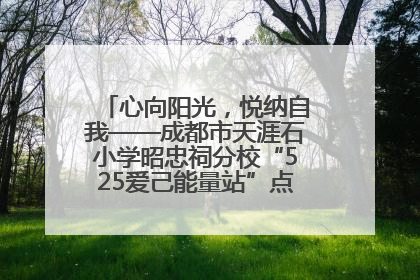 心向阳光，悦纳自我——成都市天涯石小学昭忠祠分校“525爱己能量站”点亮孩子心灵之旅