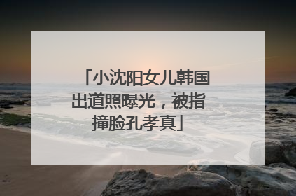 小沈阳女儿韩国出道照曝光，被指撞脸孔孝真