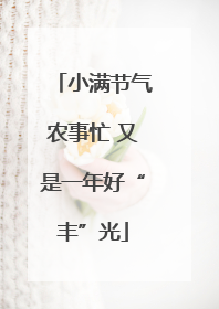 小满节气农事忙 又是一年好“丰”光