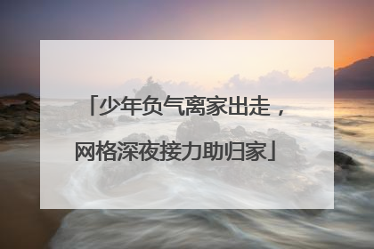 少年负气离家出走，网格深夜接力助归家