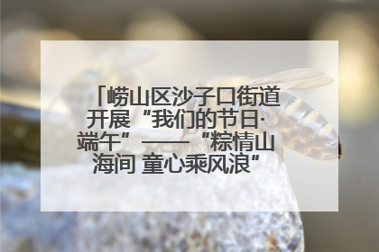 崂山区沙子口街道开展“我们的节日·端午”——“粽情山海间 童心乘风浪”文明实践活动