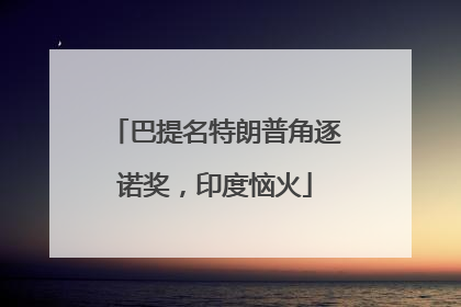 巴提名特朗普角逐诺奖，印度恼火