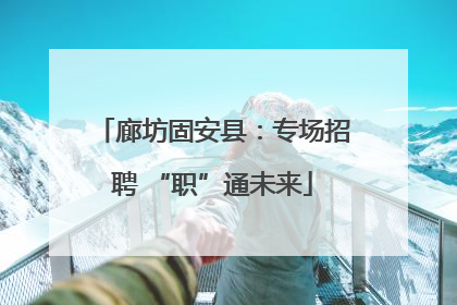 廊坊固安县：专场招聘 “职”通未来