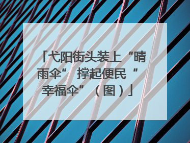 弋阳街头装上“晴雨伞” 撑起便民“幸福伞”（图）