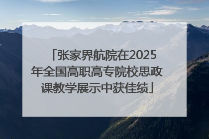 张家界航院在2025年全国高职高专院校思政课教学展示中获佳绩