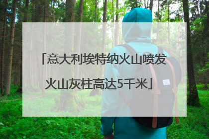 意大利埃特纳火山喷发 火山灰柱高达5千米