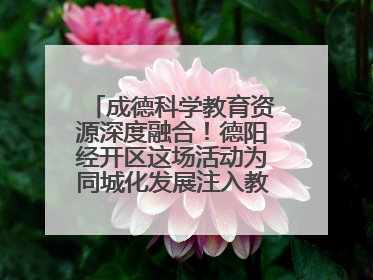 成德科学教育资源深度融合！德阳经开区这场活动为同城化发展注入教育动能