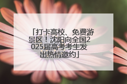 打卡高校、免费游景区！沈阳向全国2025届高考考生发出热情邀约