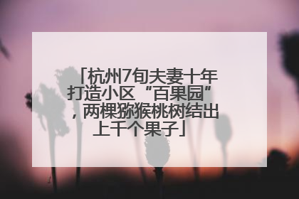 杭州7旬夫妻十年打造小区“百果园”，两棵猕猴桃树结出上千个果子