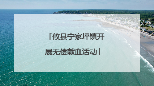 攸县宁家坪镇开展无偿献血活动