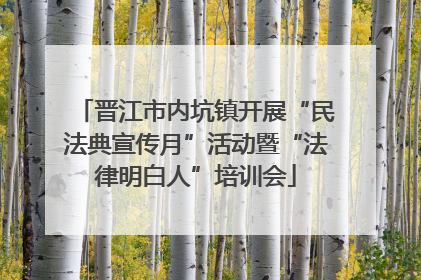 晋江市内坑镇开展“民法典宣传月”活动暨“法律明白人”培训会