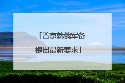 普京就俄军备提出最新要求