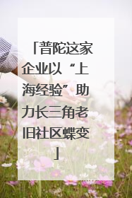 普陀这家企业以“上海经验”助力长三角老旧社区蝶变