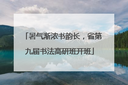 暑气渐浓书韵长，省第九届书法高研班开班