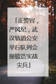 正警容，严风纪，武汉轨道公安举行队列会操锻造实战尖兵
