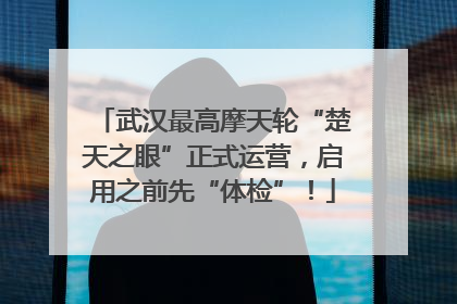 武汉最高摩天轮“楚天之眼”正式运营，启用之前先“体检”！