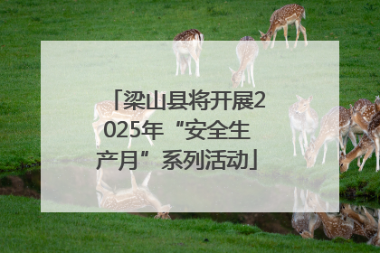 梁山县将开展2025年“安全生产月”系列活动
